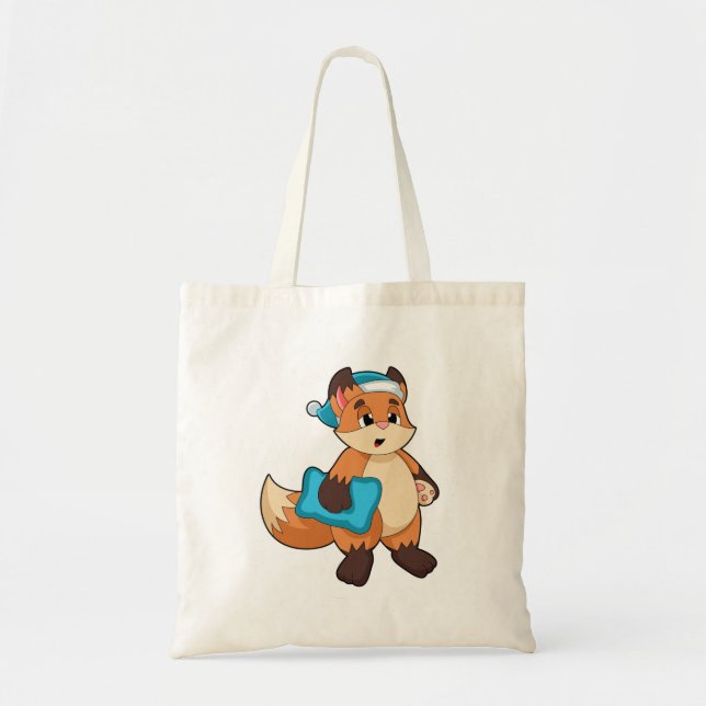 Fox with Nightcap Tote Bag (Front)