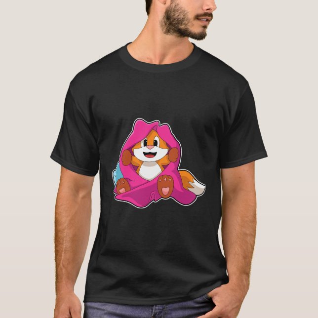 Fox with Pillow and Blanket T-Shirt (Front)