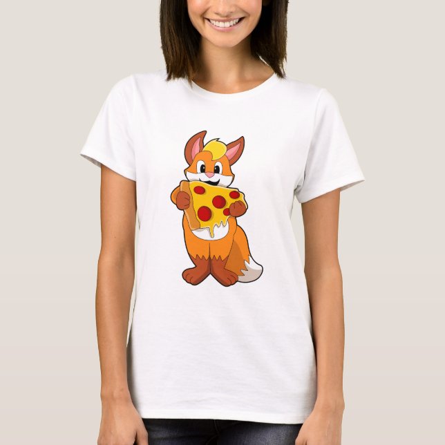 Fox with Pizza T-Shirt (Front)