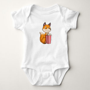Fox with Popcorn Baby Bodysuit