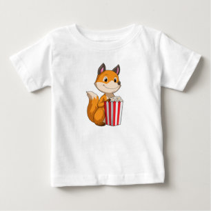 Fox with Popcorn Baby T-Shirt