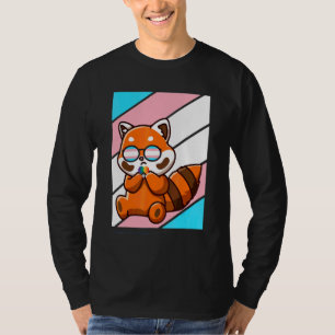 Fox With Pride Transgender Flag Lgbtq Proud Ally P T-Shirt