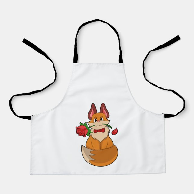 Fox with Rose Flower Apron (Front)