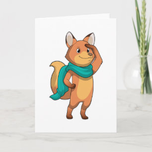 Fox with Scarf Card