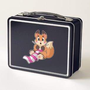 Fox with Scarf Metal Lunch Box