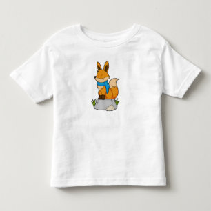 Fox with Scarf on Rock Toddler T-shirt