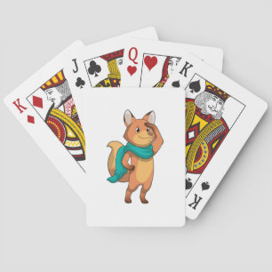 Fox with Scarf Playing Cards