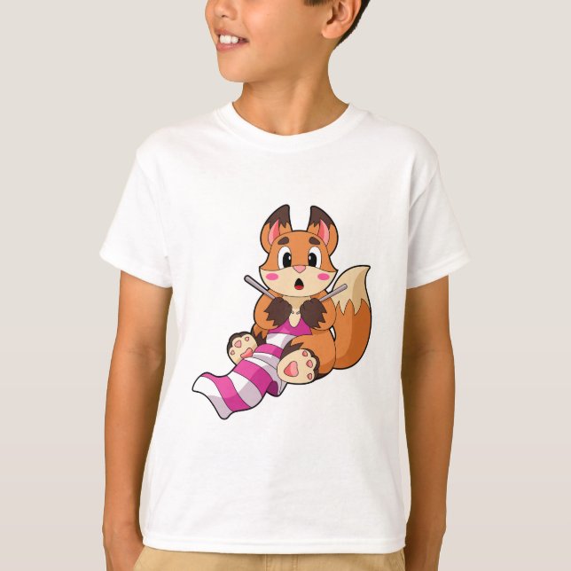 Fox with Scarf T-Shirt (Front)