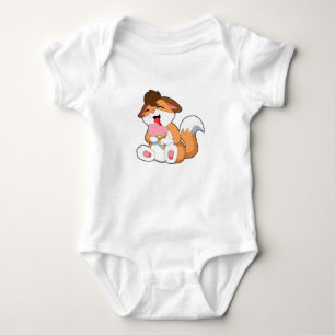Fox with Strawberry Ice cream Baby Bodysuit