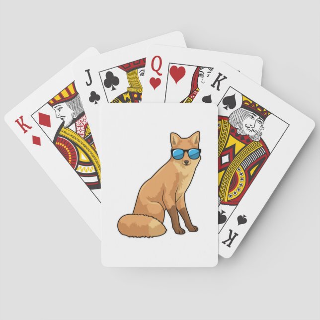 Fox with Sunglasses Playing Cards (Back)
