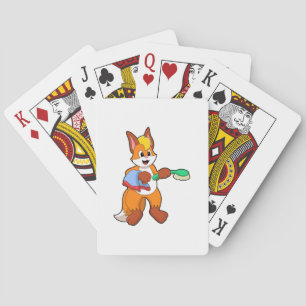 Fox with Towel & Brush Playing Cards