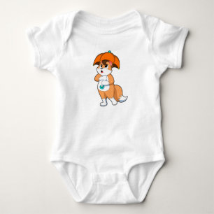 Fox with Umbrella Baby Bodysuit