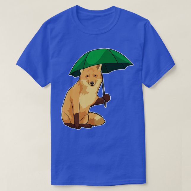 Fox with Umbrella T-Shirt (Design Front)