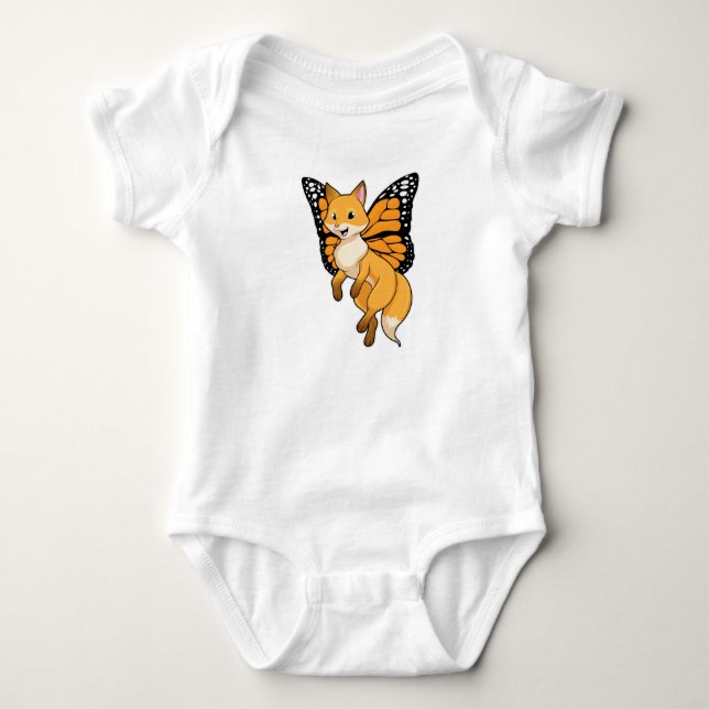 Fox with Wing Baby Bodysuit (Front)