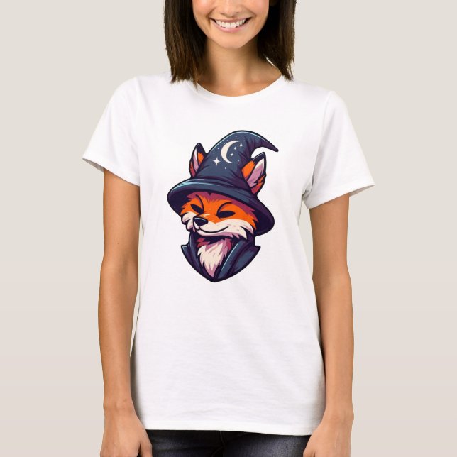 Fox Wizard - Magic Fantasy T-Shirt (Front)