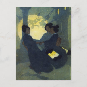 Fox women Kitsune in human form by Bertha Lum Postcard
