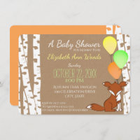 Fox Woodland Birch Tree Baby Shower