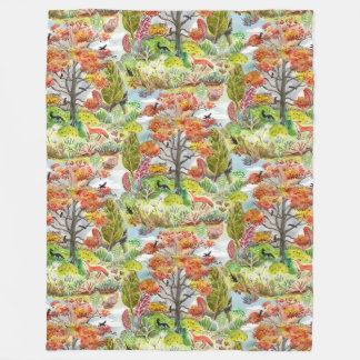 Fox Woodland Cabincore Blanket