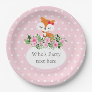 fox, woodland, cute paper plate
