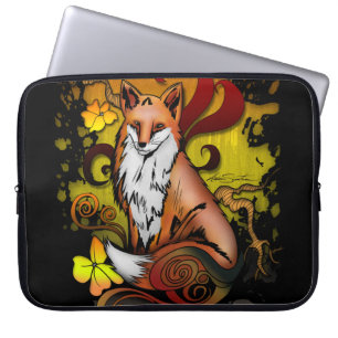 Fox Woodland Laptop Sleeve in Cozy Autumn
