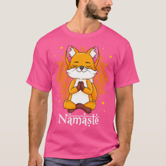 Fox Yoga Namaste Fox Lovers Cute Namaste Yoga T-Shirt