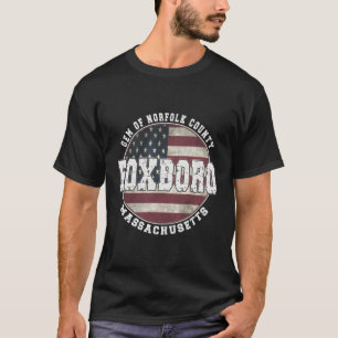 Foxboro Massachusetts American Flag T-Shirt