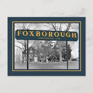 Foxborough Sign Postcard