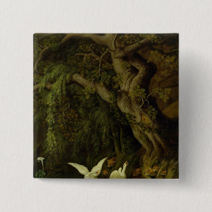 Foxes and Geese 2 Inch Square Button