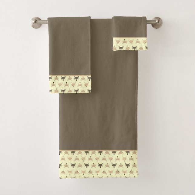 Foxes Bath Towel Set (Insitu)