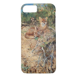 Foxes, Bruno Liljefors Case-Mate iPhone Case