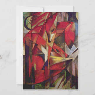Foxes by Franz Marc, Vintage Abstract Cubism Art