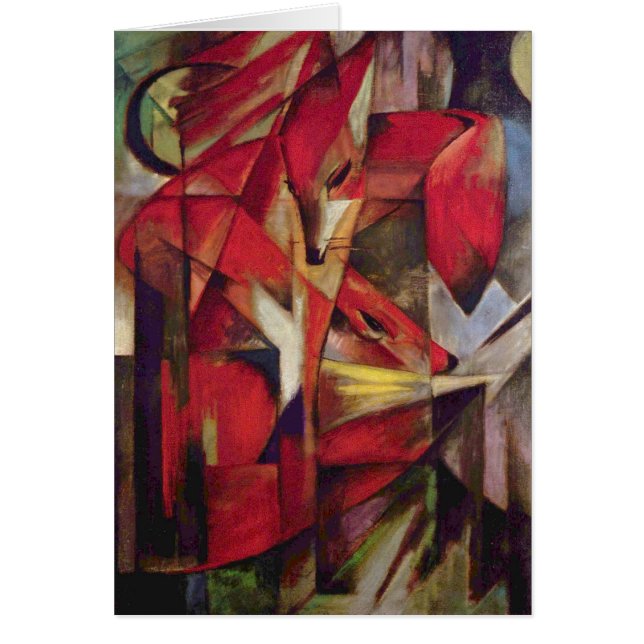 Foxes by Franz Marc, Vintage Abstract Cubism Art (Front)