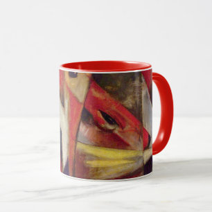 Foxes by Franz Marc, Vintage Abstract Cubism Art Mug