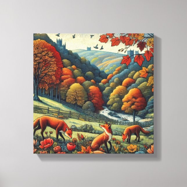 Foxes Canvas Print (Front)
