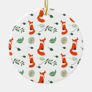 Foxes Ceramic Ornament