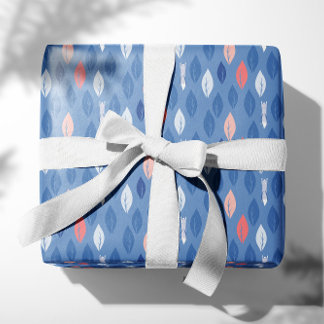 Foxes Chasing Leaves Wrapping Paper