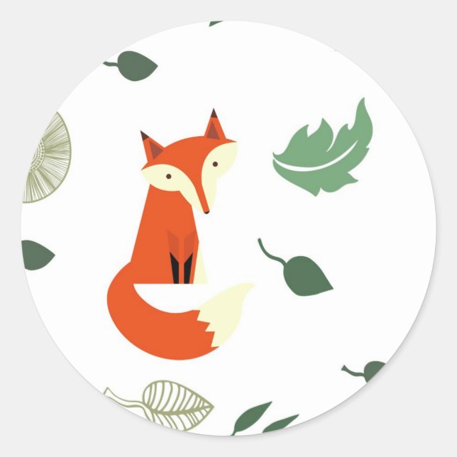 Foxes Classic Round Sticker (Front)