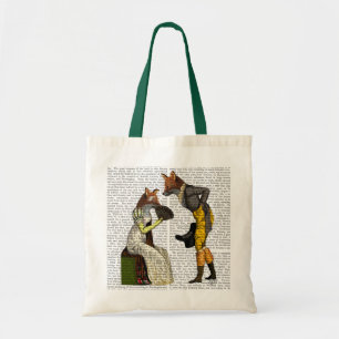 Foxes Courting Tote Bag