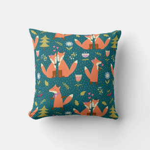 Foxes in Love Throw Pillow