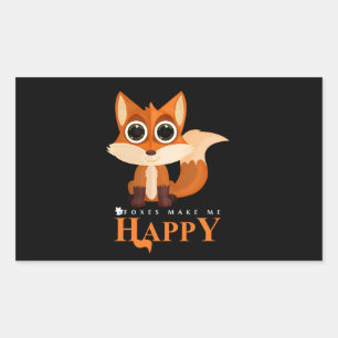 Foxes Make Me Happy Sticker