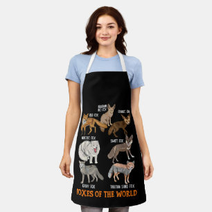 Foxes Of The World Funny Fox Stuff Animals Educati Apron