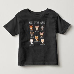 Foxes Of The World Gift for Fox Lover Toddler T-shirt