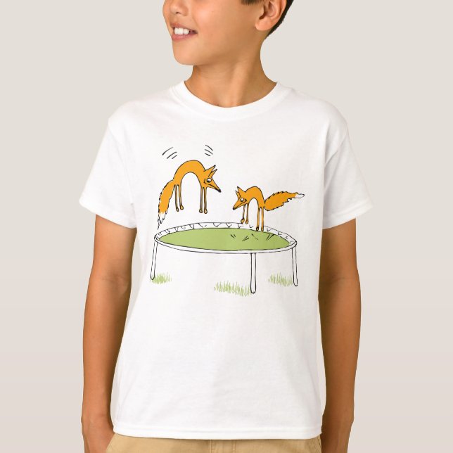 Foxes on Trampoline T-Shirt (Front)