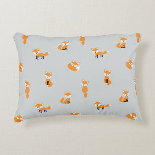 Foxes seamless pattern accent pillow