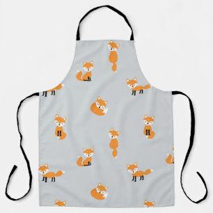 Foxes seamless pattern apron