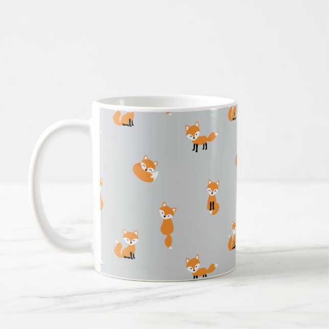 Foxes seamless pattern coffee mug (Left)
