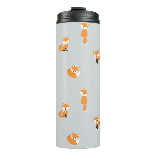 Foxes seamless pattern thermal tumbler (Front)