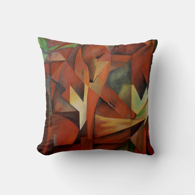 Foxes Throw Pillow (Front)