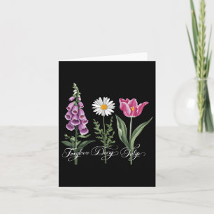 Foxglove Daisy Tulip Floral  Card