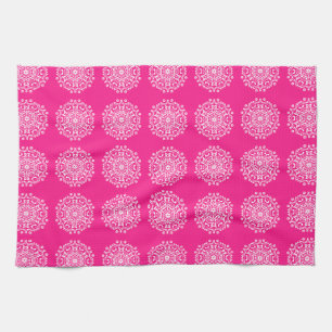 Foxglove Mandala Kitchen Towel